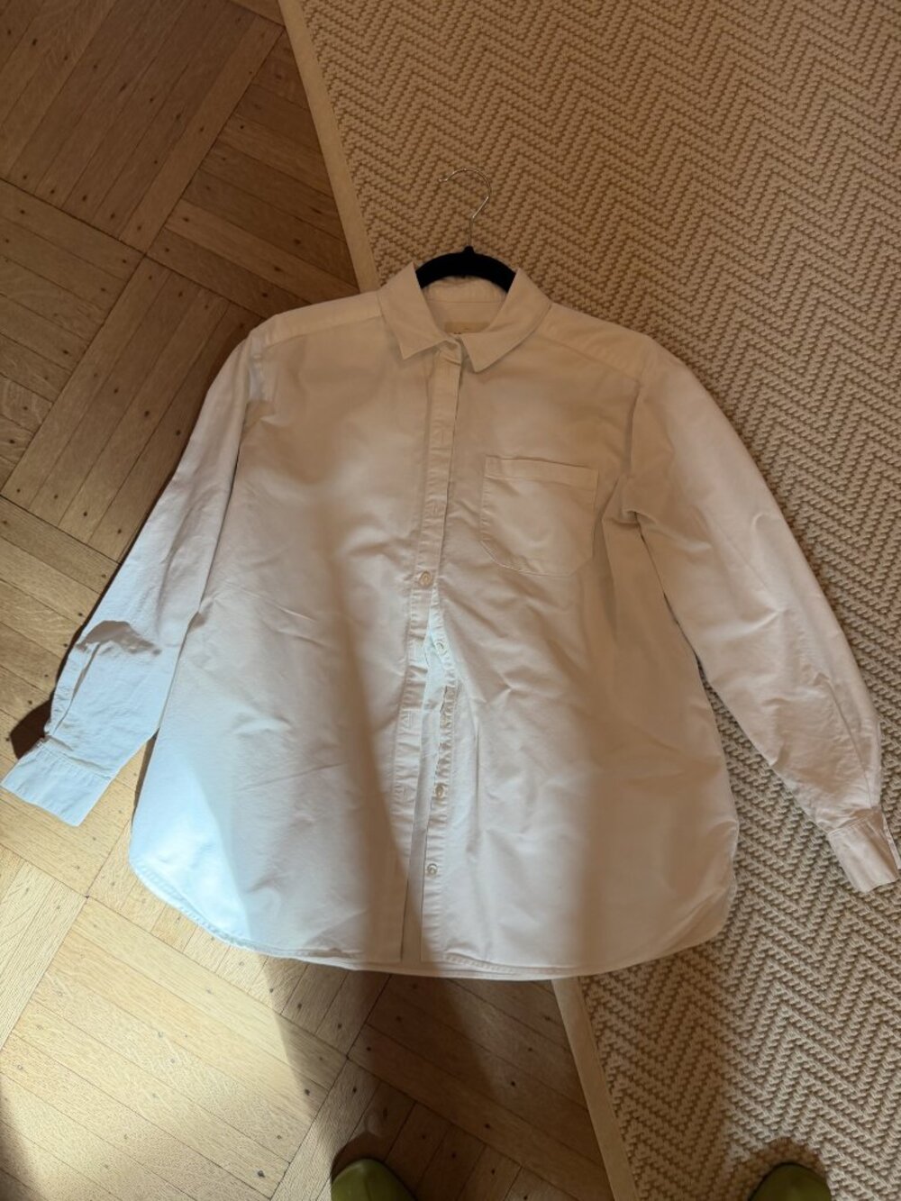 Sézane Max Shirt White Cotton Button Down Size 34